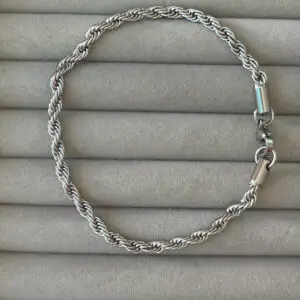 Pulseira Corda em Aço Inoxidável