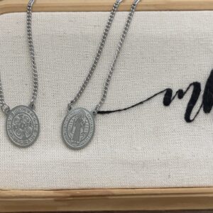 Escapulário São bento Aço Inoxidável